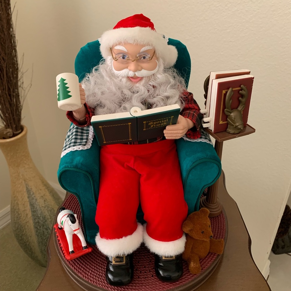 Vintage Avon Read Me a Story Animated Santa